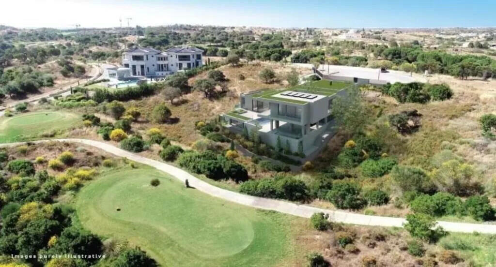 Casas tradicionais e paisagem rural em Vila Nova de Cacela Algarve